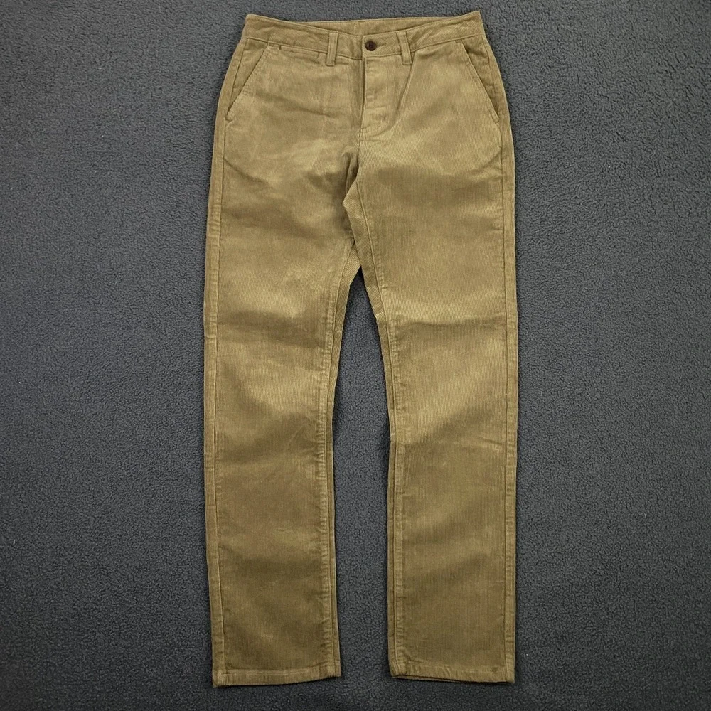 Katin Corey Corduroy Pant Mens 30x32 Slim Straight Chino Beige Brown